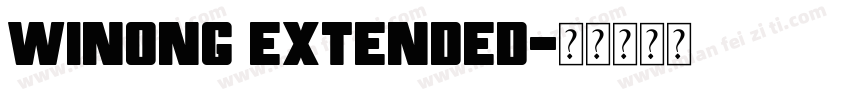 Winong Extended字体转换